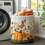 Quilted Laundry Basket – Autumn Leaves