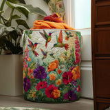 Quilted Laundry Basket – Butterfly and Flowers