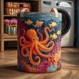 Quilted Laundry Basket – Octopus