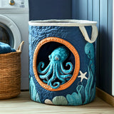 Quilted Laundry Basket – Octopus