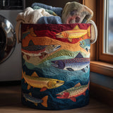 Quilted Laundry Basket – Colourful Fish