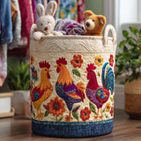 Quilted Laundry Basket – Country Chickens