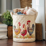 Quilted Laundry Basket – Farm Chickens