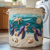 Quilted Laundry Basket – Marine Motif
