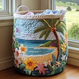 Quilted Laundry Basket – Marine Motif