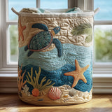 Quilted Laundry Basket – Marine Motif