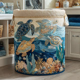 Quilted Laundry Basket – Marine Motif