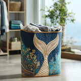 Quilted Laundry Basket – Marine Motif
