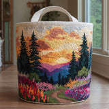 Quilted Laundry Basket – Natural Landscape