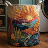 Quilted Laundry Basket – Natural Landscape