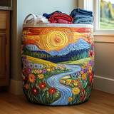Quilted Laundry Basket – Natural Landscape