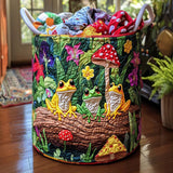 Quilted Laundry Basket – Cheerful Frogs