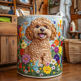 Quilted Laundry Basket – Cheerful Puppy