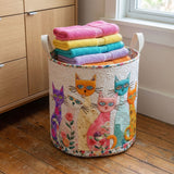 Quilted Laundry Basket – Cheerful Cat