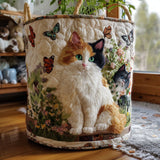 Quilted Laundry Basket – Floral Pattern