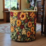 Quilted Laundry Basket – Floral Pattern