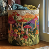 Quilted Laundry Basket – Floral Pattern
