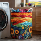 Quilted Laundry Basket – Floral Pattern