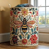 Quilted Laundry Basket – Floral Pattern