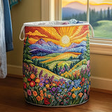 Quilted Laundry Basket – Floral Pattern