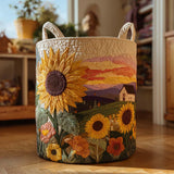 Quilted Laundry Basket – Floral Pattern