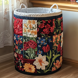 Quilted Laundry Basket – Floral Pattern