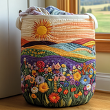 Quilted Laundry Basket – Floral Pattern