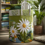 Quilted Laundry Basket – Floral Pattern