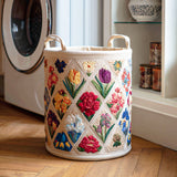 Quilted Laundry Basket – Floral Pattern