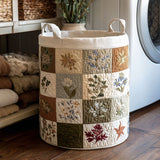 Quilted Laundry Basket – Classic Floral Style