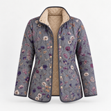 Valerie - Vintage Floral Print Quilted Jacket